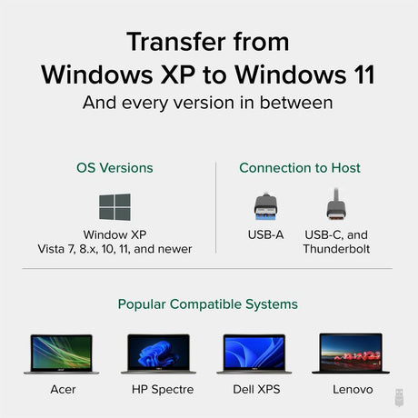 Plugable USB Data Transfer Cable PC to PC, Compatible with Windows USB C and USB 3.0 — USBC-TRAN