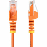 StarTech.com 20ft Orange Slim CAT6 Ethernet Cable, Slim Snagless RJ45, UTP, LSZH, 28AWG Bare Copper, Slim Network Patch Cord, Fluke Tested — N6PAT20ORS