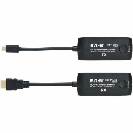 Eaton Tripp Lite Series USB-C to HDMI over Wireless Extender Kit, 4K 60 Hz, Wireless USB-C to HDMI, Switchable Channel, Up to 65 ft. (20 m) — B127-1A1-WHD4CH