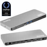 Plugable USB C Docking Station 5 Monitors, 140W DisplayLink Dock Connects up to Five 4K Displays for MacBook Windows Thunderbolt 4 Laptops — UD-7400PD