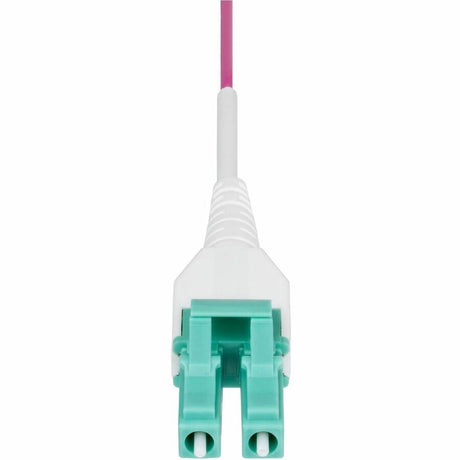 StarTech.com 30m (98ft) LC to LC (UPC) OM4 Multimode Fiber Optic Cable, Erika Violet, 50/125, 100G, Uniboot Fiber Jumper Cord, OFNR Riser — OM4RLCLC30M
