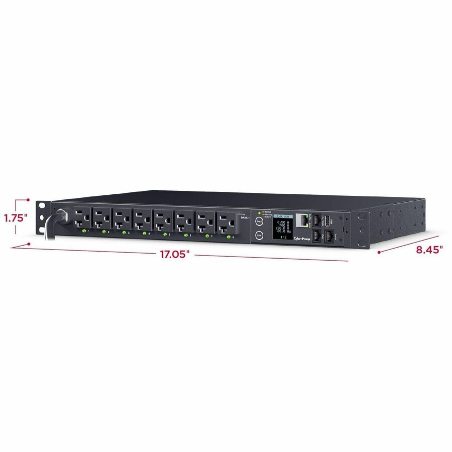 CyberPower PDU41023 Single Phase 100 - 120 VAC 30A Switched PDU — PDU41023