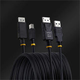 StarTech.com 10ft (3m) DisplayPort and USB 5Gbps KVM Cable, 4K 60Hz, Universally Compatible DP 1.2/USB 3.0 Combo Cable for KVM Switches — DU12210-KVM-CABLE