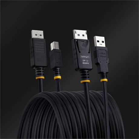 StarTech.com 10ft (3m) DisplayPort and USB 5Gbps KVM Cable, 4K 60Hz, Universally Compatible DP 1.2/USB 3.0 Combo Cable for KVM Switches — DU12210-KVM-CABLE