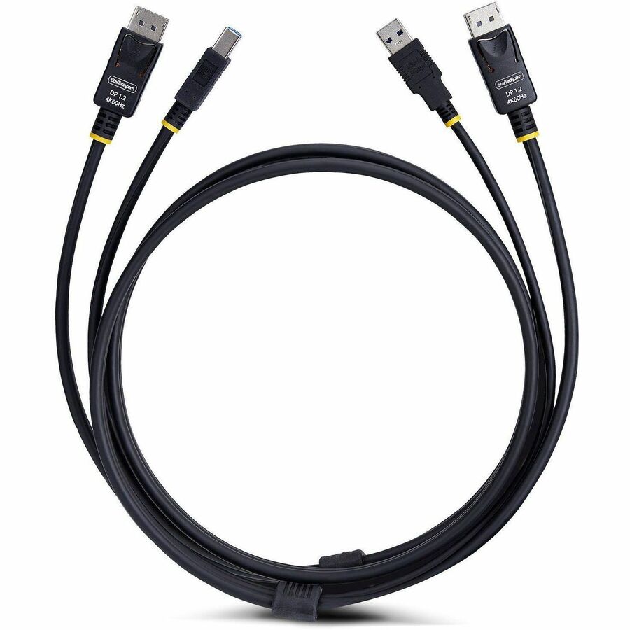 StarTech.com 10ft (3m) DisplayPort and USB 5Gbps KVM Cable, 4K 60Hz, Universally Compatible DP 1.2/USB 3.0 Combo Cable for KVM Switches — DU12210-KVM-CABLE
