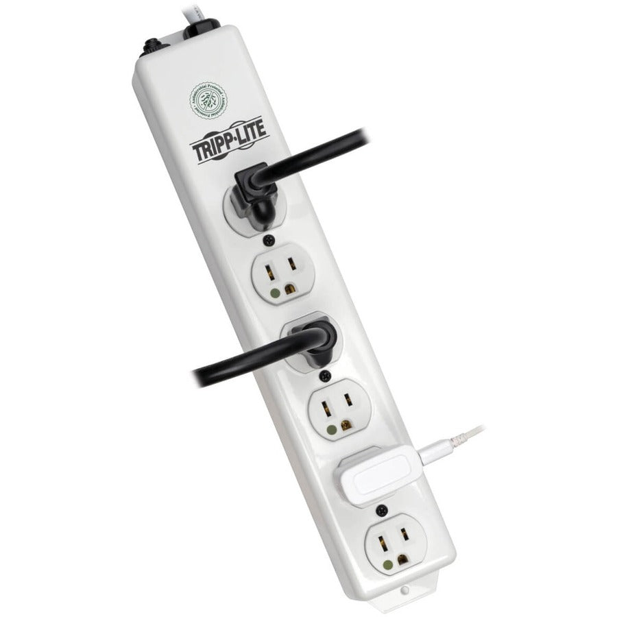 Eaton Tripp Lite Series Safe-IT UL 1363 Medical-Grade Power Strip, 6x Hospital-Grade Outlets, Antimicrobial, 15 ft. (4.57 m) Cord — PS-615-HG