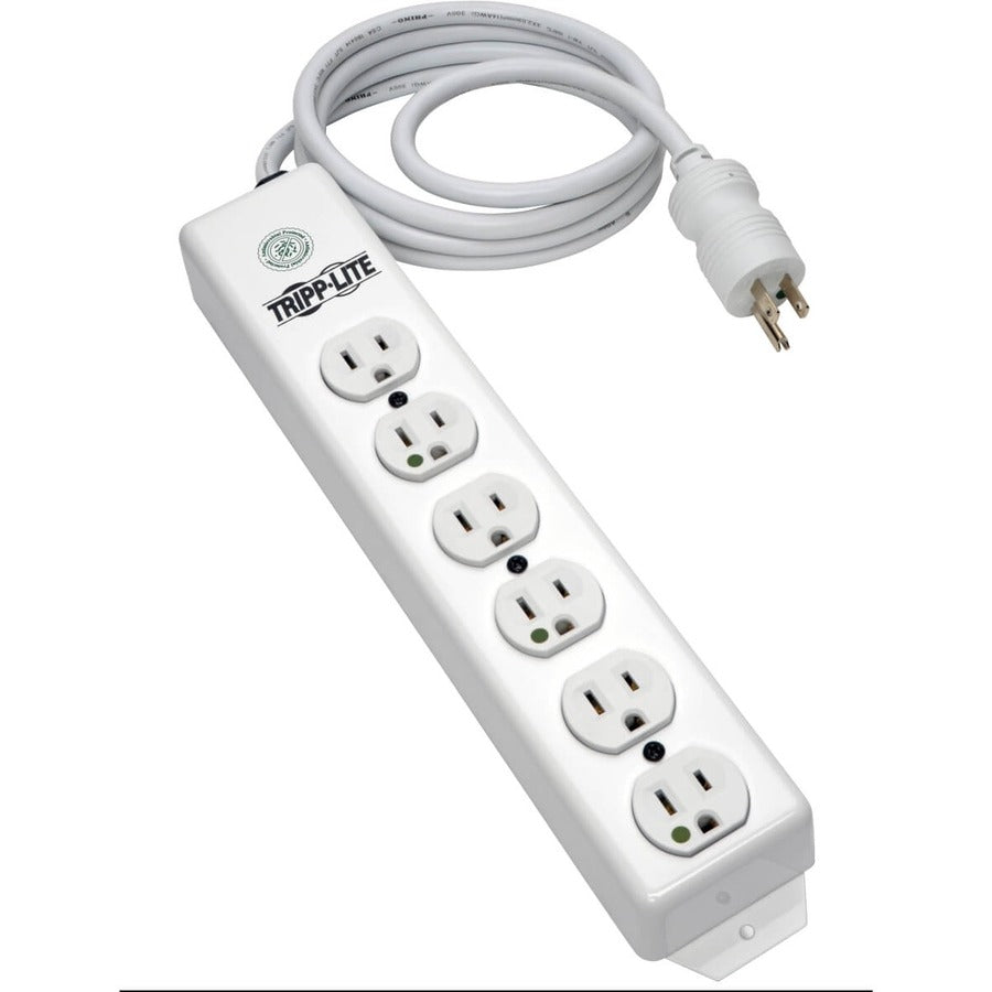 Eaton Tripp Lite Series Safe-IT UL 1363 Medical-Grade Power Strip, 6x Hospital-Grade Outlets, Antimicrobial, 15 ft. (4.57 m) Cord — PS-615-HG