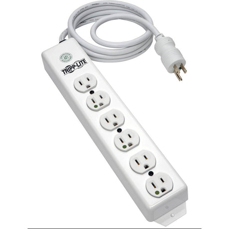 Eaton Tripp Lite Series Safe-IT UL 1363 Medical-Grade Power Strip, 6x Hospital-Grade Outlets, Antimicrobial, 15 ft. (4.57 m) Cord — PS-615-HG