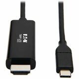 Eaton Tripp Lite Series USB-C to HDMI Adapter Cable (M/M), 4K 60 Hz, 4:4:4, Thunderbolt 3 Compatible, Black, 6 ft. (1.8 m) — U444-006-H4K6BE