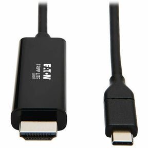 Eaton Tripp Lite Series USB-C to HDMI Adapter Cable (M/M), 4K 60 Hz, 4:4:4, Thunderbolt 3 Compatible, Black, 6 ft. (1.8 m) — U444-006-H4K6BE