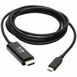 Eaton Tripp Lite Series USB-C to HDMI Adapter Cable (M/M), 4K 60 Hz, 4:4:4, Thunderbolt 3 Compatible, Black, 6 ft. (1.8 m) — U444-006-H4K6BE