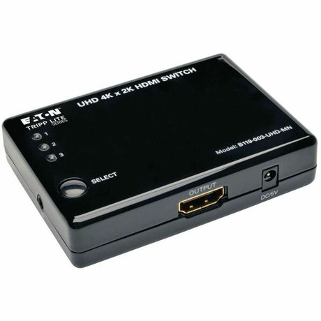 Eaton Tripp Lite Series 3-Port HDMI Mini Switch with Remote Control - 4K (HDMI F/3xF), 3D, HDCP 1.4, EDID — B119-003-UHD-MN