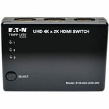 Eaton Tripp Lite Series 3-Port HDMI Mini Switch with Remote Control - 4K (HDMI F/3xF), 3D, HDCP 1.4, EDID — B119-003-UHD-MN