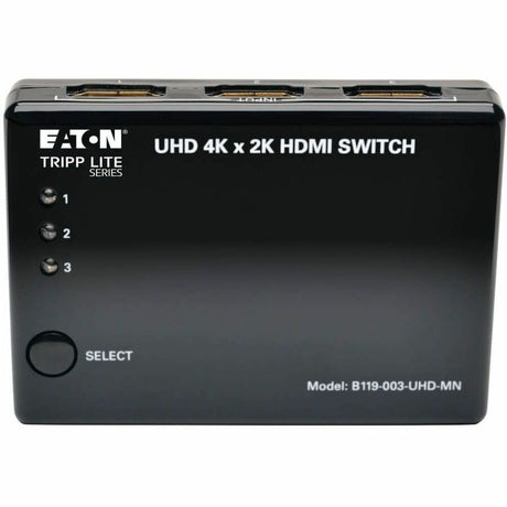 Eaton Tripp Lite Series 3-Port HDMI Mini Switch with Remote Control - 4K (HDMI F/3xF), 3D, HDCP 1.4, EDID — B119-003-UHD-MN