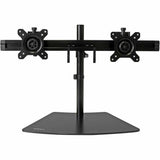 StarTech.com Dual Monitor Stand, Horizontal, For up to 24" (17.6lb/8kg) VESA Monitors, Black, Adjustable Monitor Stand, Steel & Aluminum — ARMBARDUO
