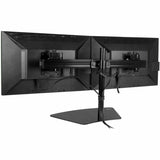 StarTech.com Dual Monitor Stand, Horizontal, For up to 24" (17.6lb/8kg) VESA Monitors, Black, Adjustable Monitor Stand, Steel & Aluminum — ARMBARDUO
