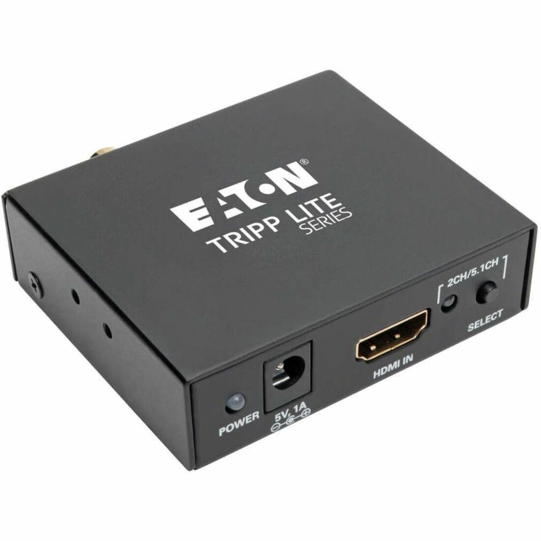 Eaton Tripp Lite Series 4K HDMI Audio De-Embedder/Extractor with TOSLINK, RCA and 3.5 mm Stereo Output, 5.1 Channel, HDCP, 4K 30Hz — P130-000-AUDIO