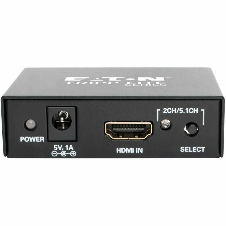Eaton Tripp Lite Series 4K HDMI Audio De-Embedder/Extractor with TOSLINK, RCA and 3.5 mm Stereo Output, 5.1 Channel, HDCP, 4K 30Hz — P130-000-AUDIO