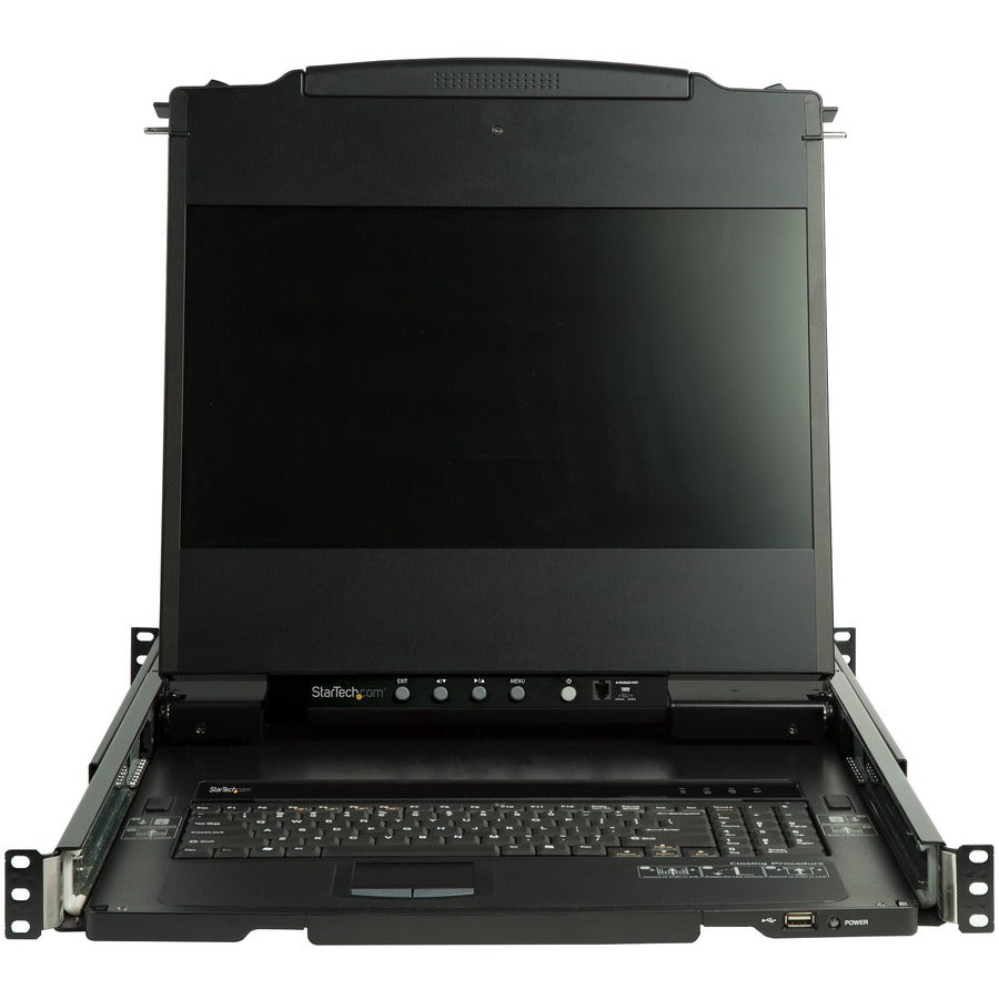 StarTech.com Dual Rail Rackmount KVM Console HD 1080p - DVI/VGA KVM w/17" LCD Monitor - 1U LCD KVM Server Rack Drawer w/Cables USB Support — RKCOND17HD