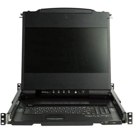 StarTech.com Dual Rail Rackmount KVM Console HD 1080p - DVI/VGA KVM w/17" LCD Monitor - 1U LCD KVM Server Rack Drawer w/Cables USB Support — RKCOND17HD