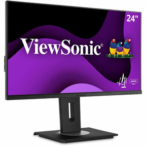 ViewSonic VG2456 24 Inch 1080p Monitor with USB C 3.2, Docking Built-In Gigabit Ethernet and 40 Degree Tilt Ergonomics for Home and Office — VG2456