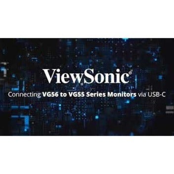 ViewSonic VG2456 24 Inch 1080p Monitor with USB C 3.2, Docking Built-In Gigabit Ethernet and 40 Degree Tilt Ergonomics for Home and Office — VG2456