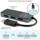 StarTech.com 3-Port DisplayPort 1.4 Splitter, DisplayPort to 3x DP Multi-Monitor Adapter, Triple 4K Computer MST Hub, Windows Only — MST14DP123DP