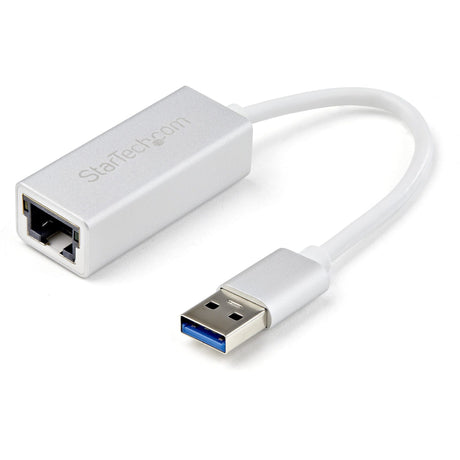 StarTech.com USB 3.0 to Gigabit Network Adapter - Silver - Sleek Aluminum Design Ideal for MacBook, Chromebook or Tablet — USB31000SA