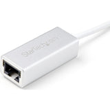 StarTech.com USB 3.0 to Gigabit Network Adapter - Silver - Sleek Aluminum Design Ideal for MacBook, Chromebook or Tablet — USB31000SA