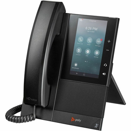 Poly CCX 505 IP Phone - Corded - Corded/Cordless - Bluetooth, Wi-Fi - Desktop, Wall Mountable - Black — 82Z82AA