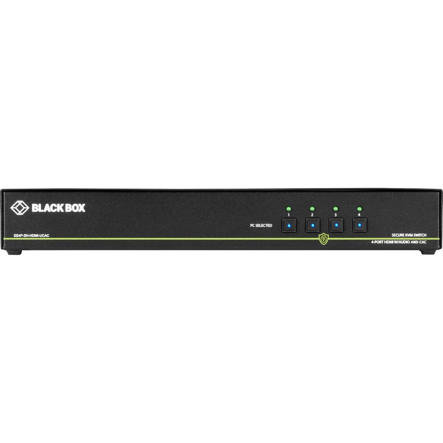 Black Box Secure NIAP 3.0 KVM Switch - Single-Head, HDMI, CAC, 4K, 4-Port — SS4P-SH-HDMI-UCAC