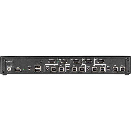 Black Box Secure NIAP 3.0 KVM Switch - Single-Head, HDMI, CAC, 4K, 4-Port — SS4P-SH-HDMI-UCAC