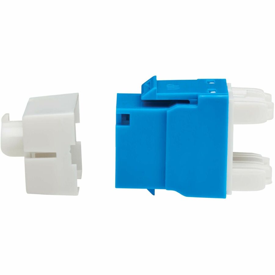 Eaton Tripp Lite Series Cat6a Keystone Jack - 4PPoE Compliant, 110/Krone, 568A/B, RJ45 Ethernet, Blue, TAA — N238-001-BL-6A