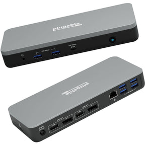 Plugable Dual 4K USB-C Chromebook Docking Station, Google Certified Chromebook Compatible, 60W Driverless Charging Dock — UD-MSTHDC