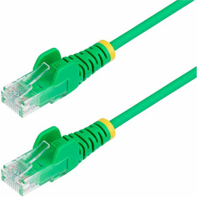 StarTech.com 15ft Green Slim CAT6 Ethernet Cable, Slim Snagless RJ45, UTP, LSZH, 28AWG Bare Copper, Slim Network Patch Cord, Fluke Tested — N6PAT15GNS