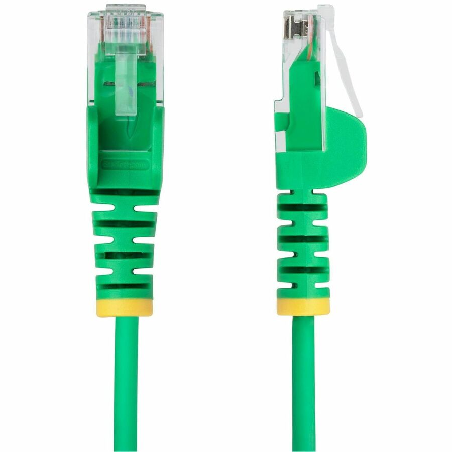 StarTech.com 15ft Green Slim CAT6 Ethernet Cable, Slim Snagless RJ45, UTP, LSZH, 28AWG Bare Copper, Slim Network Patch Cord, Fluke Tested — N6PAT15GNS